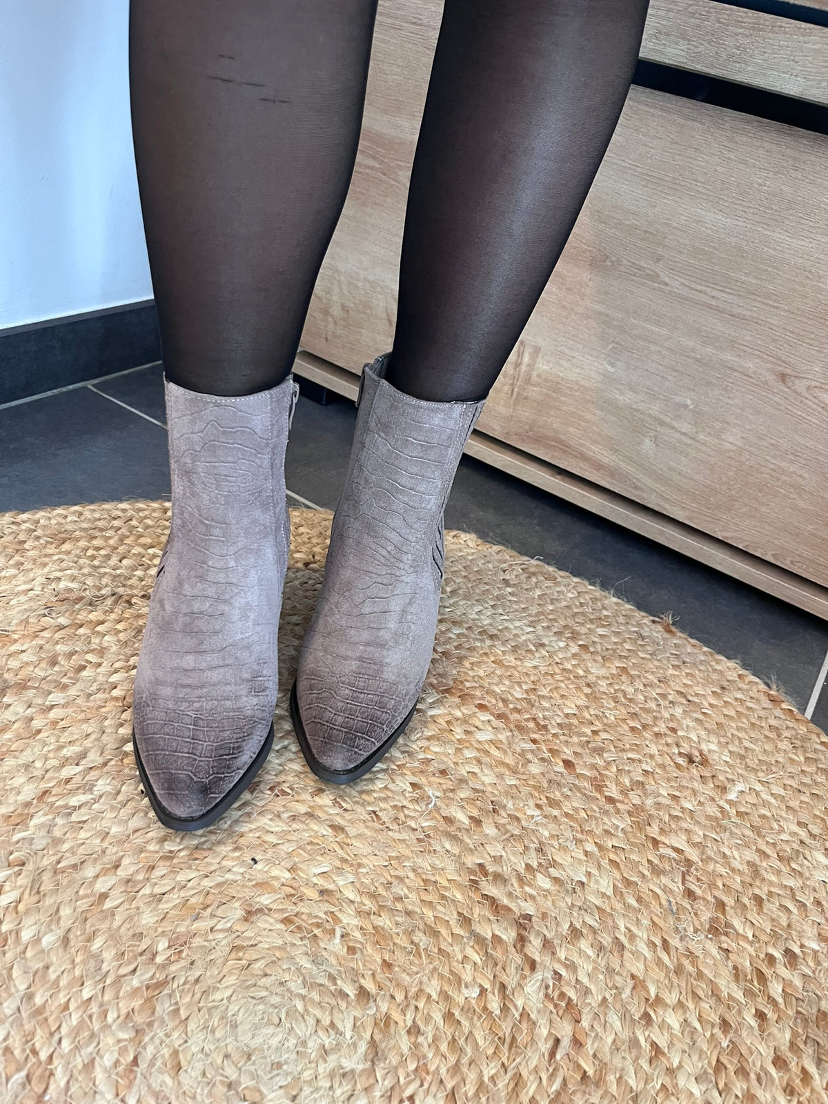 🤎 Bottines en daim taupe 🤎
