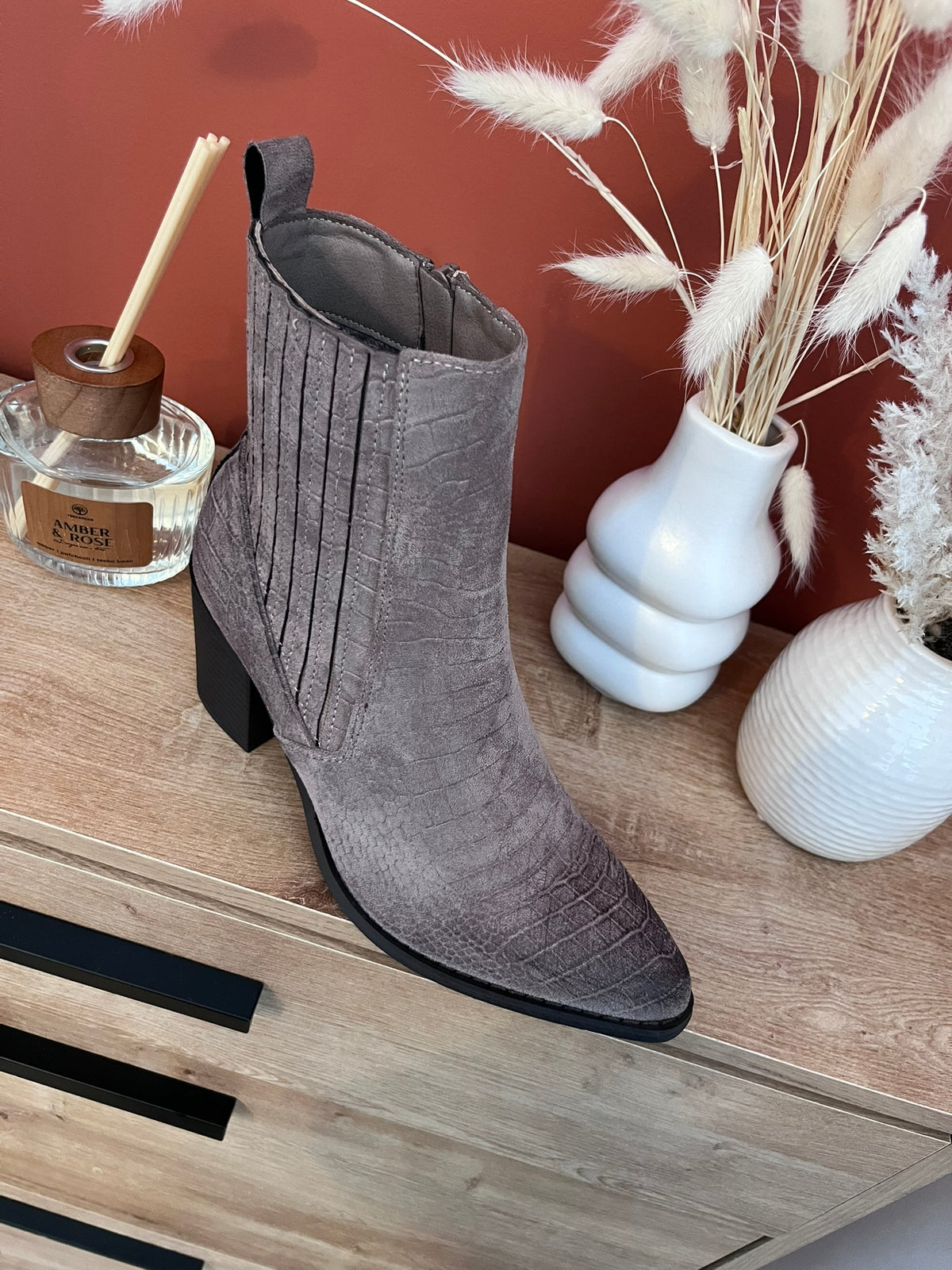 🤎 Bottines en daim taupe 🤎