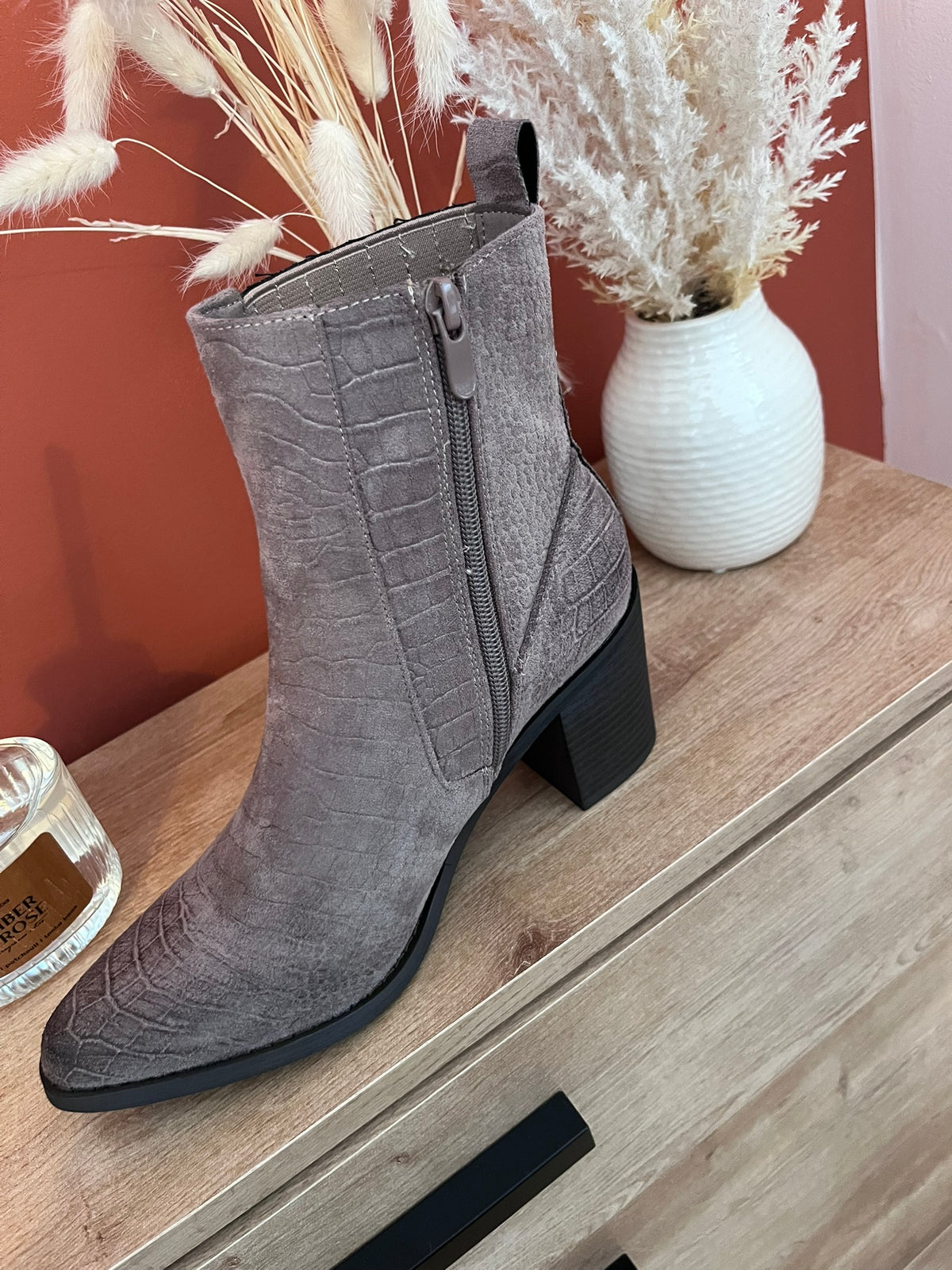 🤎 Bottines en daim taupe 🤎