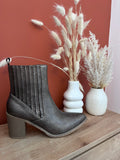 🤎 Bottines effet croco bronze