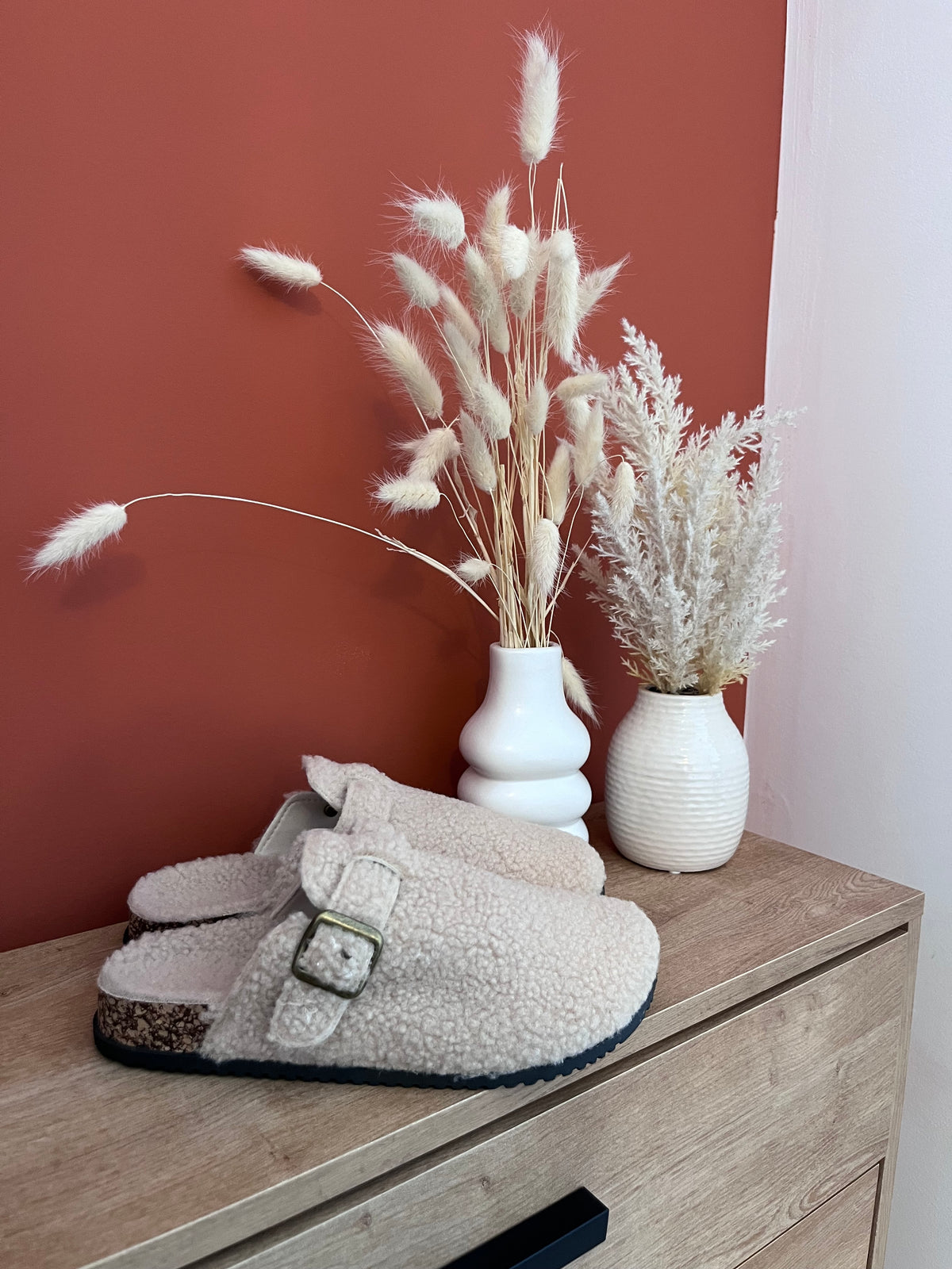 🤍 Mules à moumoute beige 🤍
