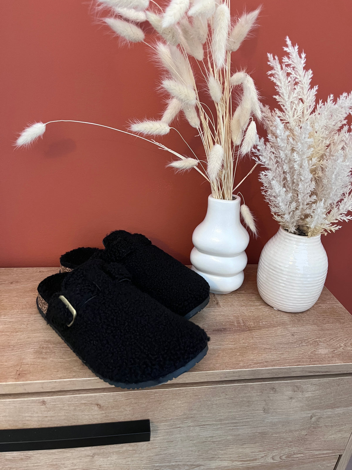 🖤 Mules à moumoute noires   🖤