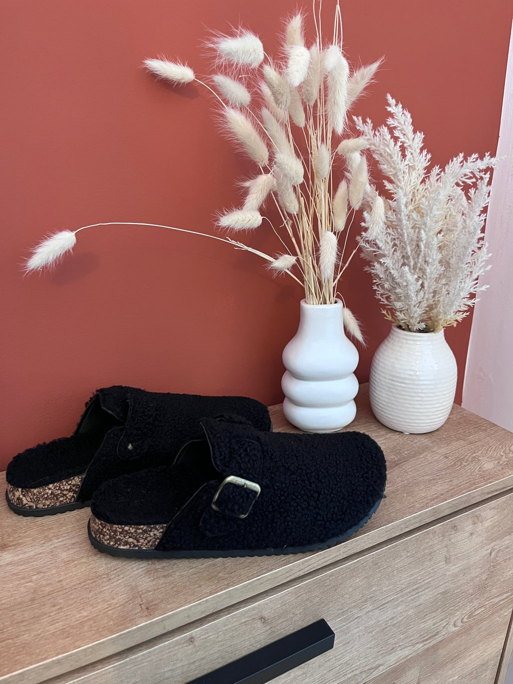 🖤 Mules à moumoute noires   🖤