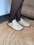 🤍 Mules à moumoute beige 🤍